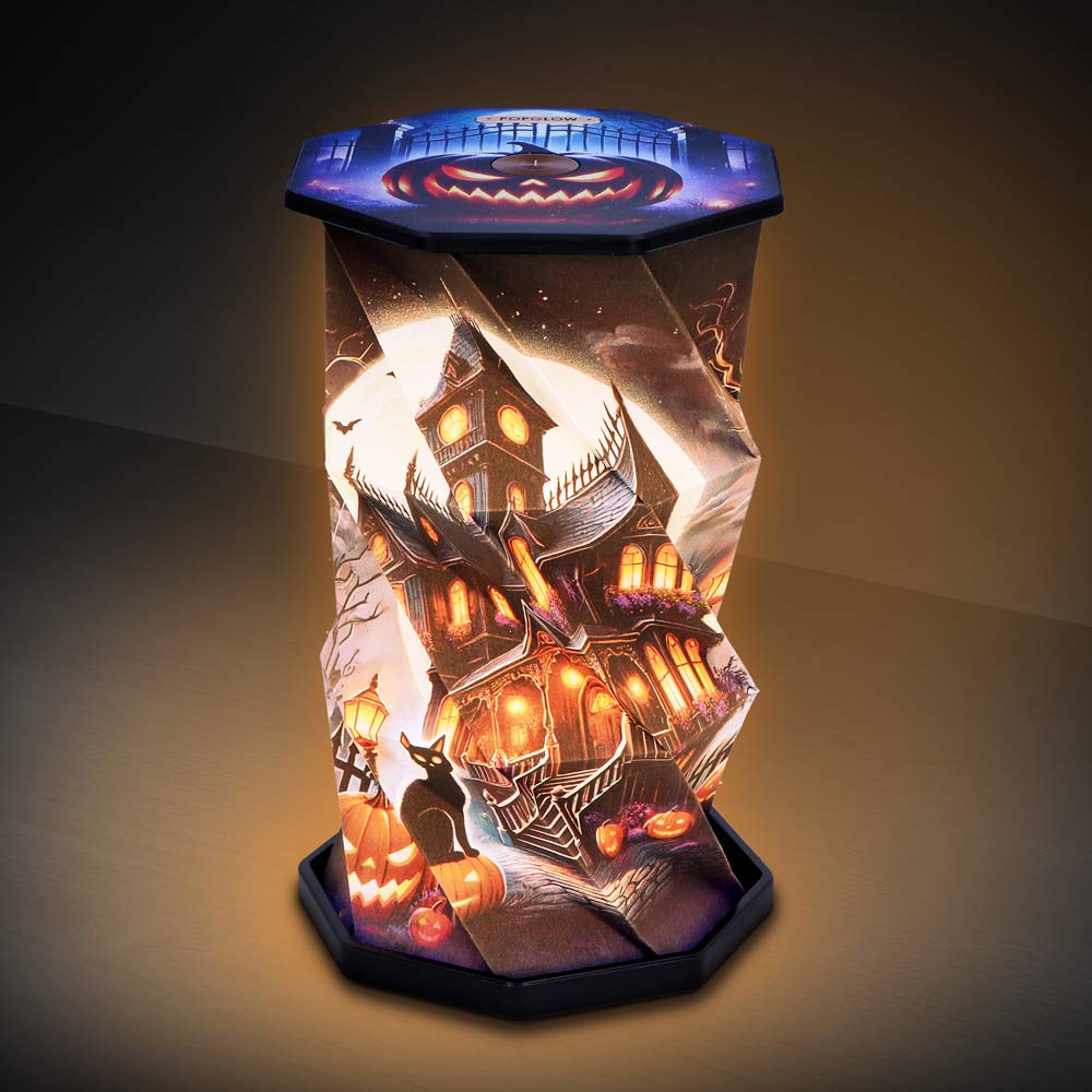 Pumpkin Manor Halloween Foldable LED Lamp - Spooky Lighting