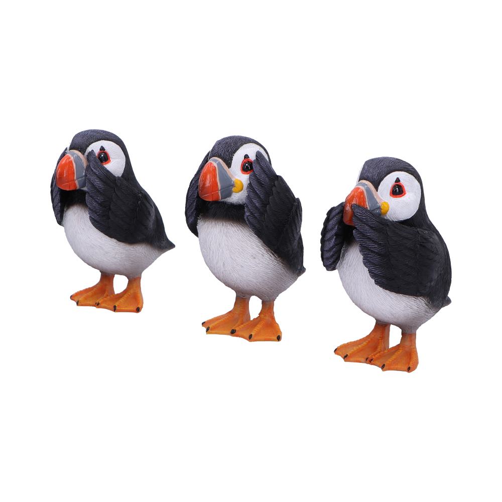Three Wise Puffins 9cm