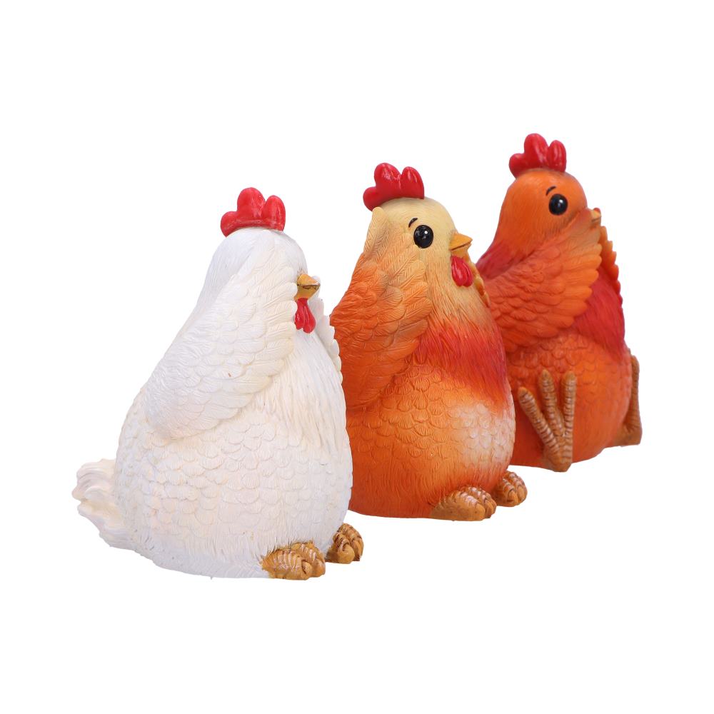 Three Wise Hens 8.5cm