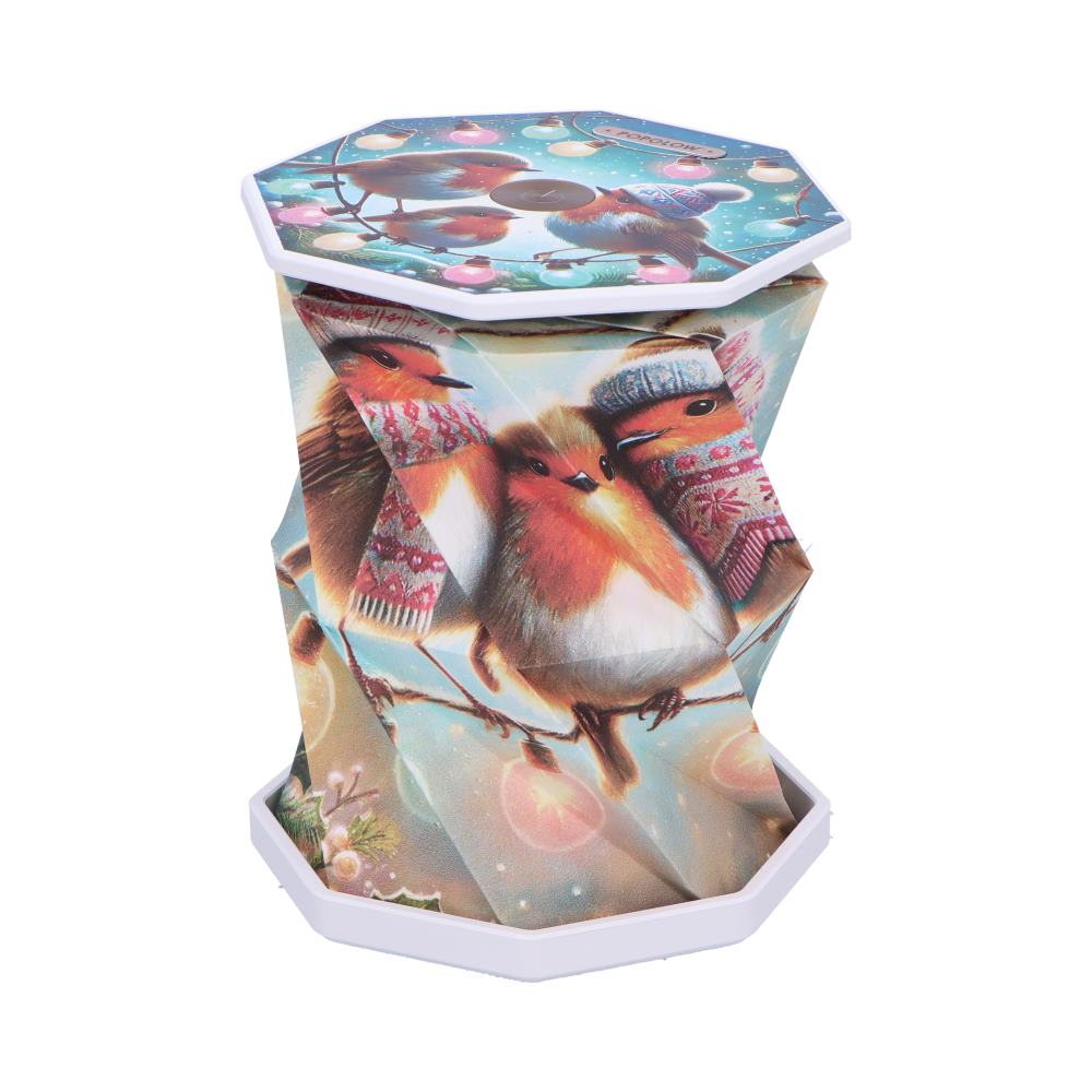 Winter Robins Foldable Lamp