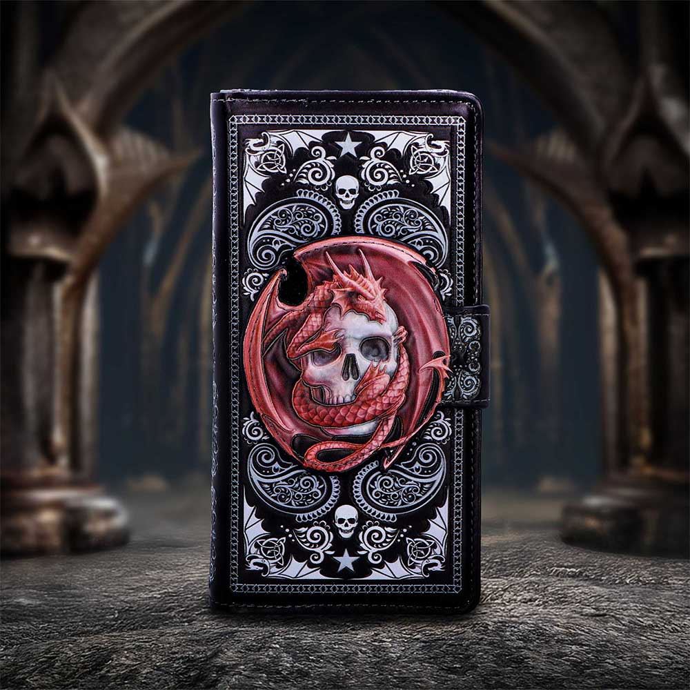 Skull Embrace Embossed Purse (AS) 18.5cm