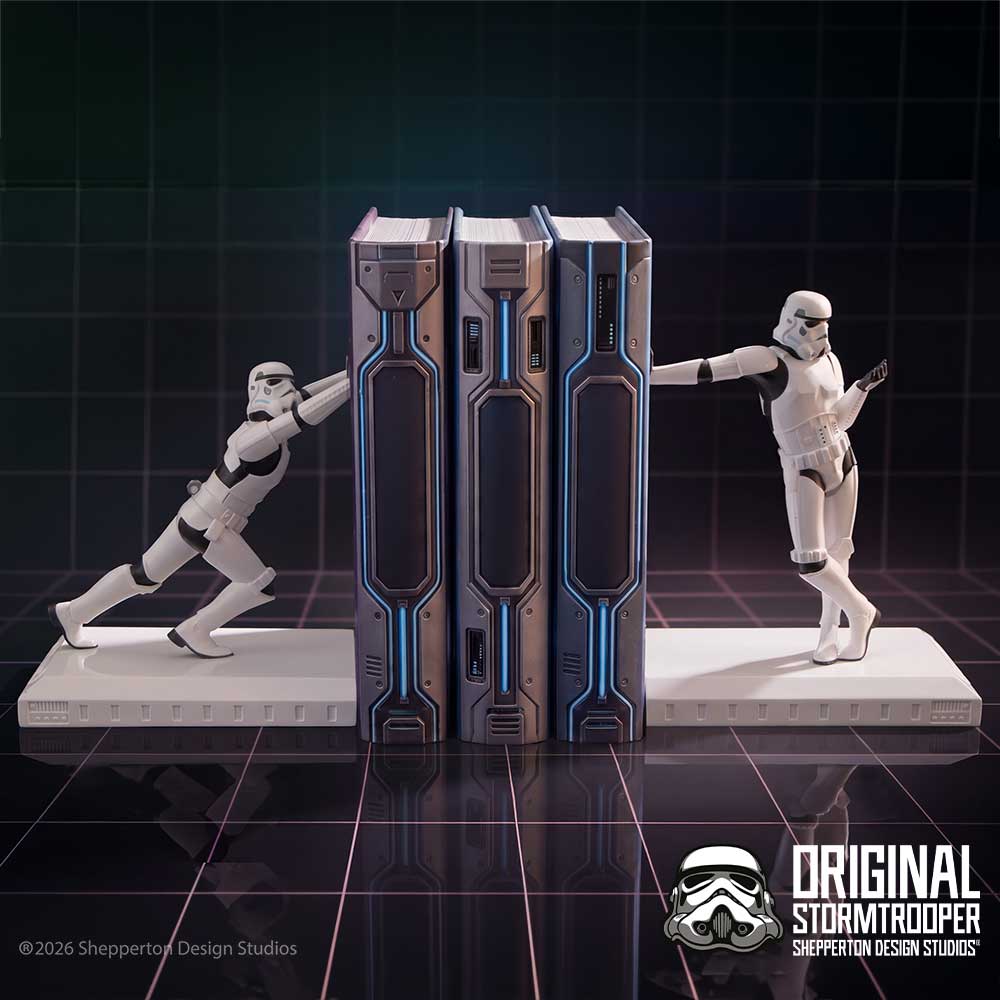 Stormtrooper Working Hard Hardly Working Bookends 18.5cm