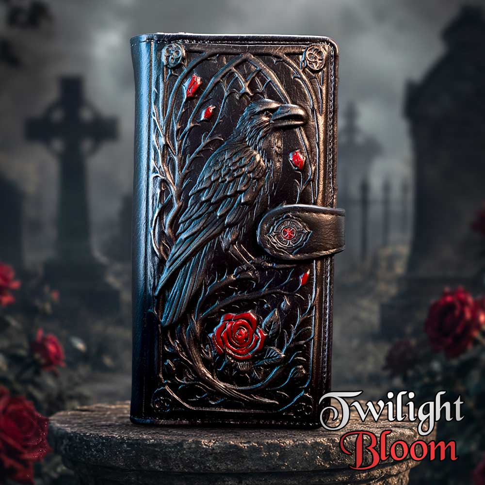 Twilight Bloom Embossed Purse 18.8cm