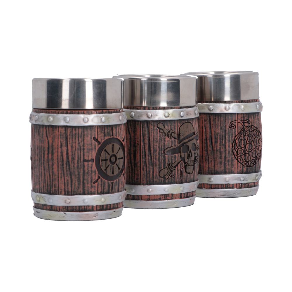 One Piece Barrel Shot Glass Set (Set of 3) 8.2cm