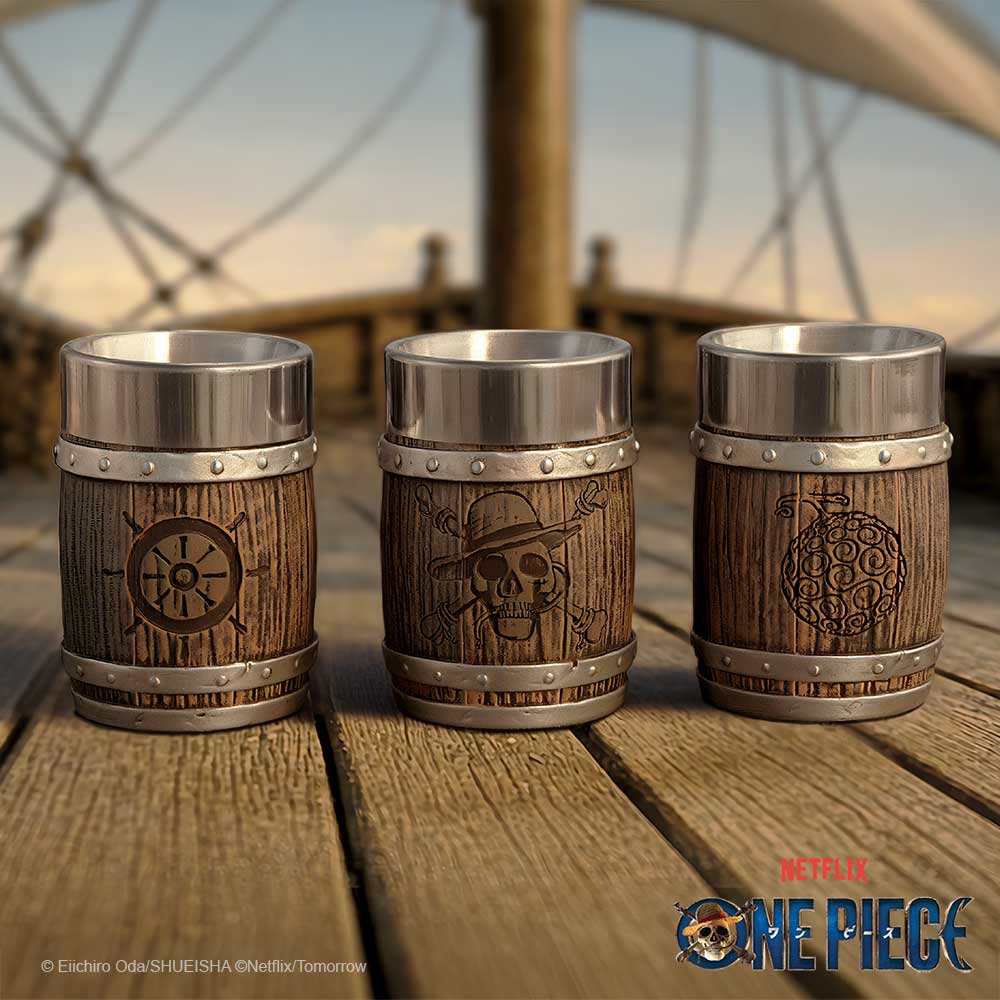 One Piece Barrel Shot Glass Set (Set of 3) 8.2cm