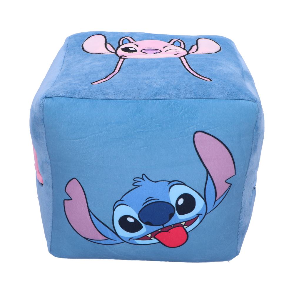 Disney Stitch and Angel Cube Cushion 25cm