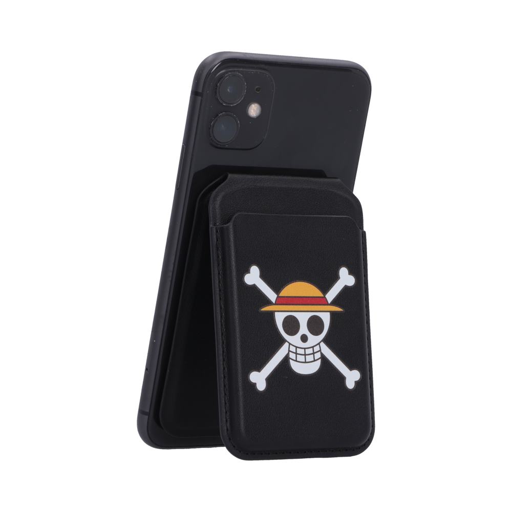 One Piece Luffy Jolly Roger Magsafe Card Holder (Black) 10.2cm
