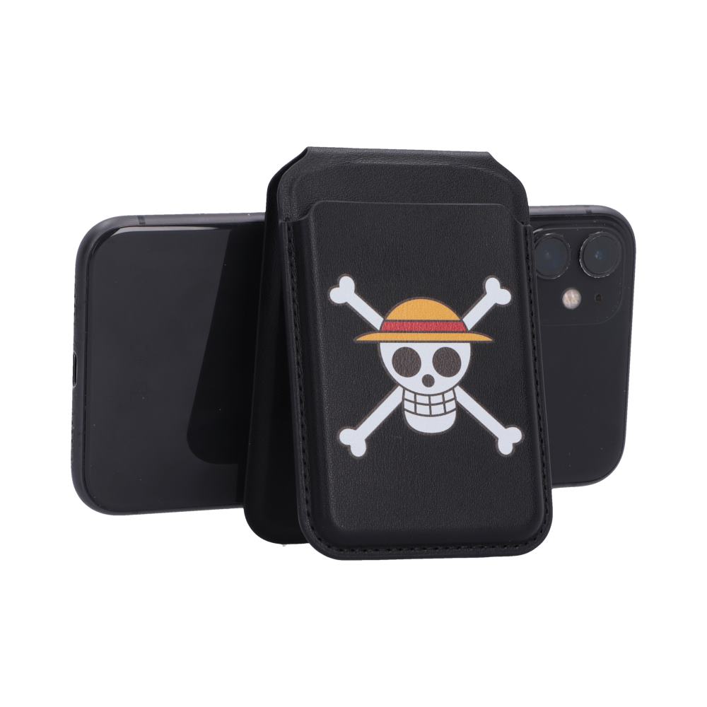 One Piece Luffy Jolly Roger Magsafe Card Holder (Black) 10.2cm