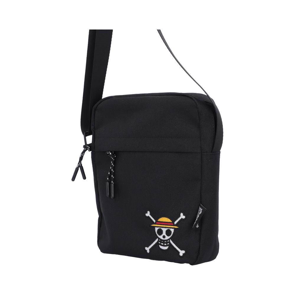 One Piece Luffy Jolly Roger Crossbody Bag (Black) 22.8cm