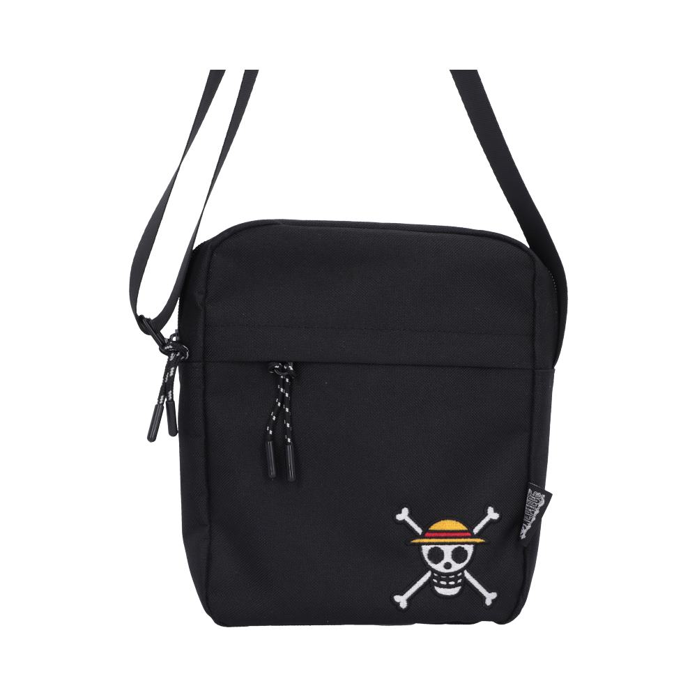 One Piece Luffy Jolly Roger Crossbody Bag (Black) 22.8cm
