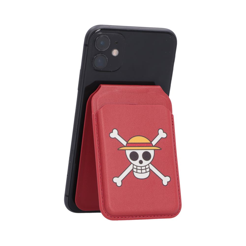 One Piece Luffy Jolly Roger Magsafe Card Holder (Red) 10.2cm