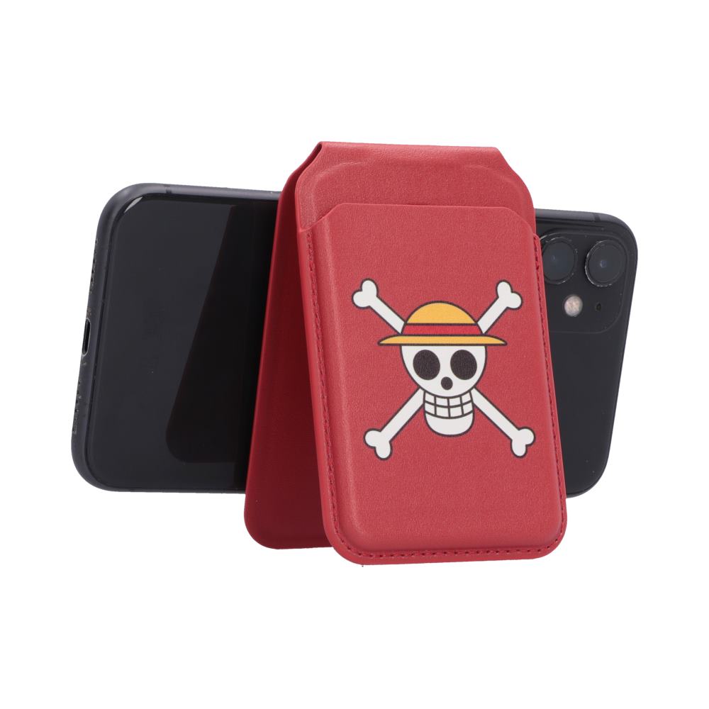 One Piece Luffy Jolly Roger Magsafe Card Holder (Red) 10.2cm