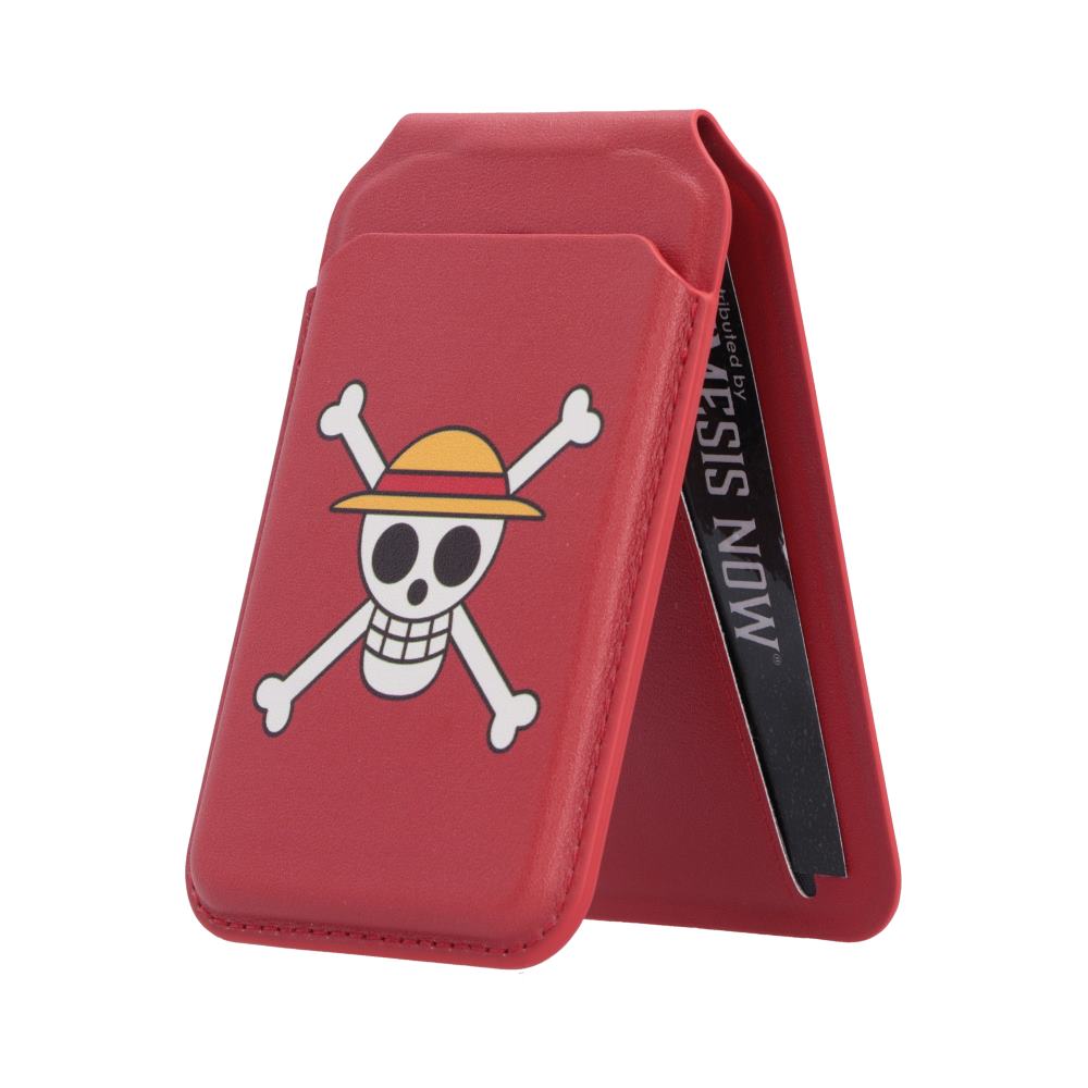 One Piece Luffy Jolly Roger Magsafe Card Holder (Red) 10.2cm