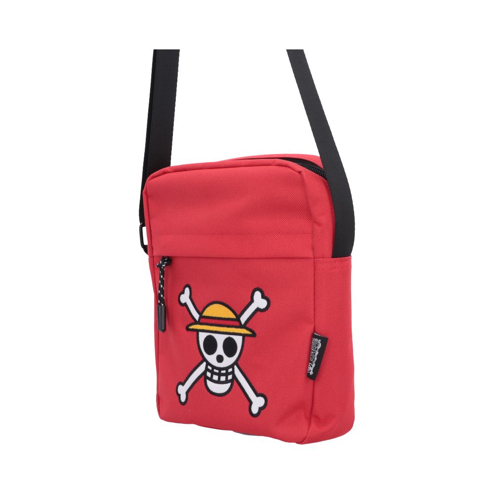 One Piece Luffy Jolly Roger Crossbody Bag (Red) 22.8cm