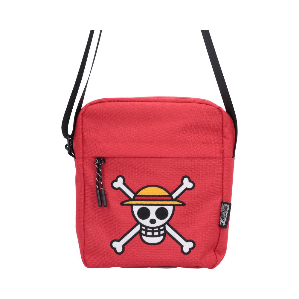 One Piece Luffy Jolly Roger Crossbody Bag (Red) 22.8cm