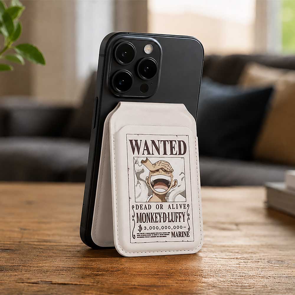 One Piece Luffy Wanted Poster Magsafe Card Holder 10.2cm