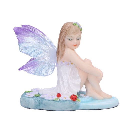Jenna 6cm Jenna - Serene fairy with purple lilies and ladybugs