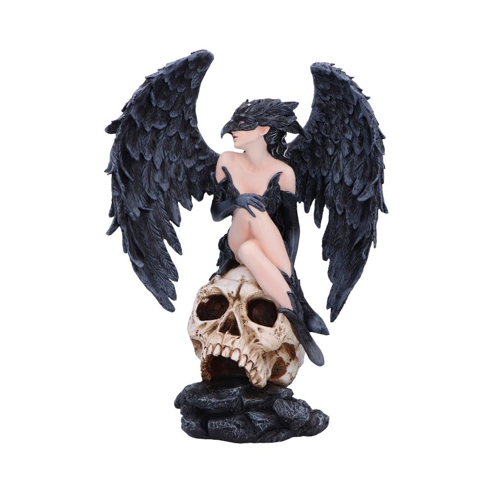 Riven Riven  Gothic Winged Figurine on Skull Base