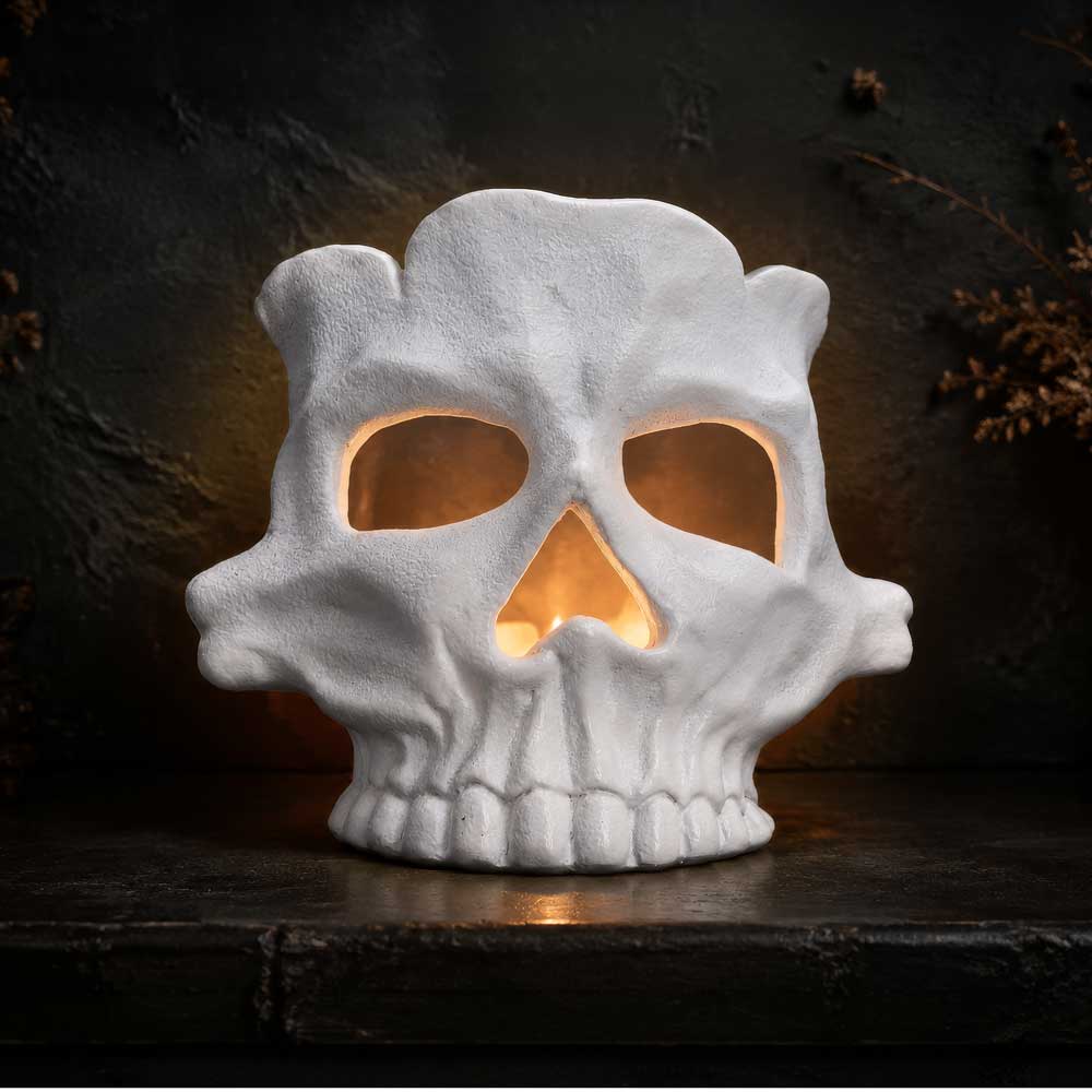 Afterglow Tea Light Holder (White) 11.8cm