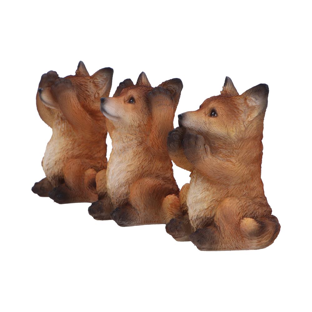Three Wise Foxes 8.5cm