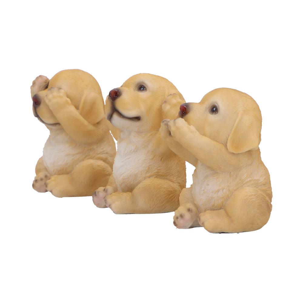Three Wise Golden Labradors 7.5cm