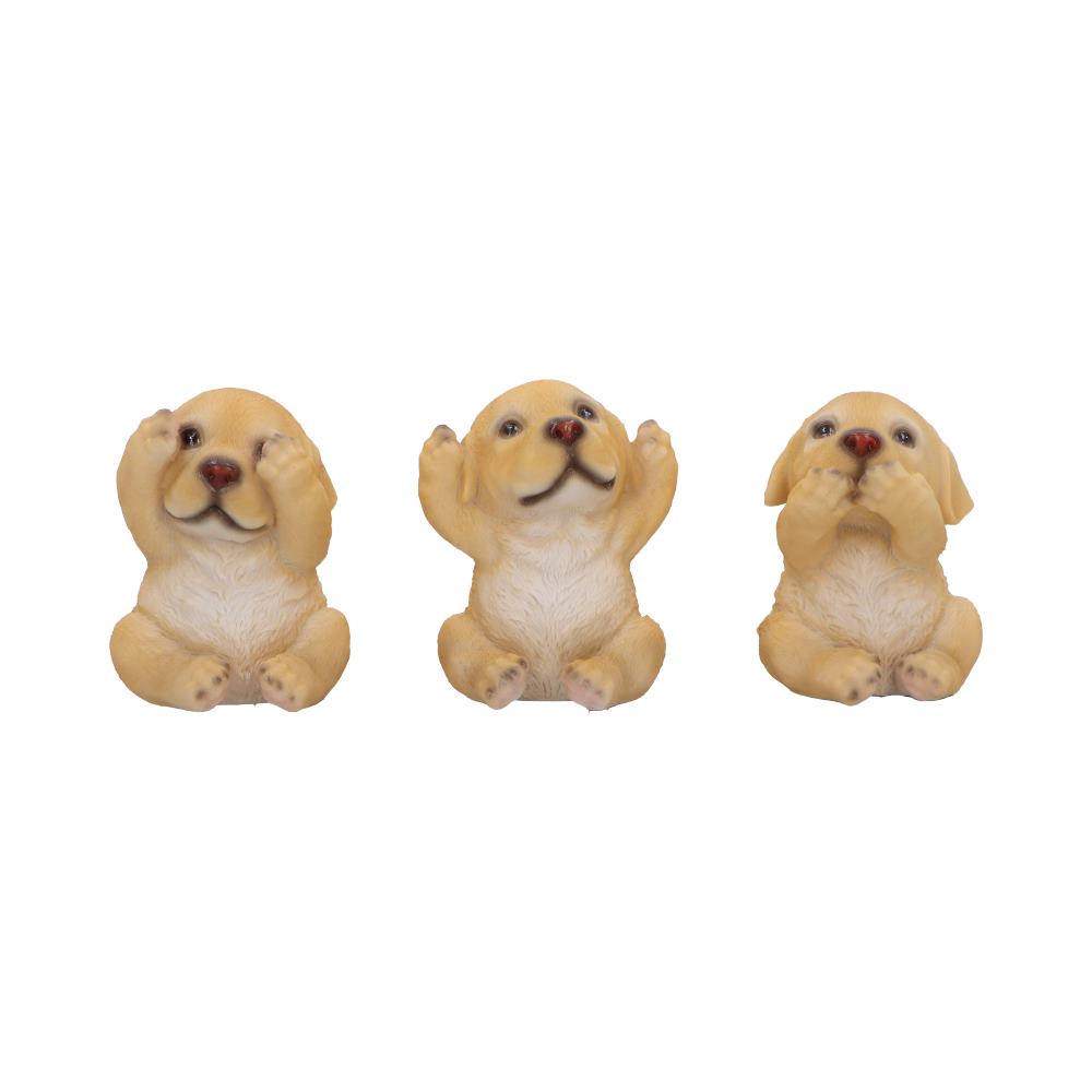 Three Wise Golden Labradors 7.5cm