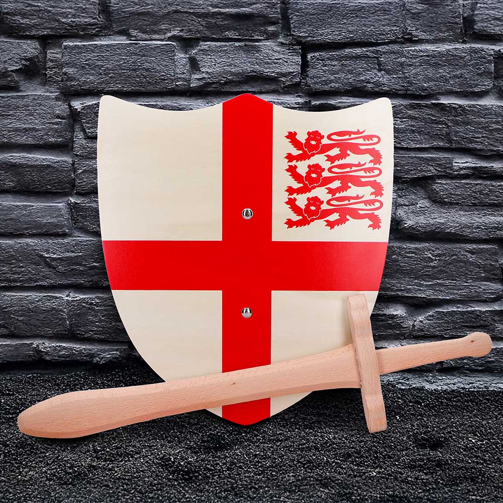St. George Shield 35cm & Wooden Sword 34cm