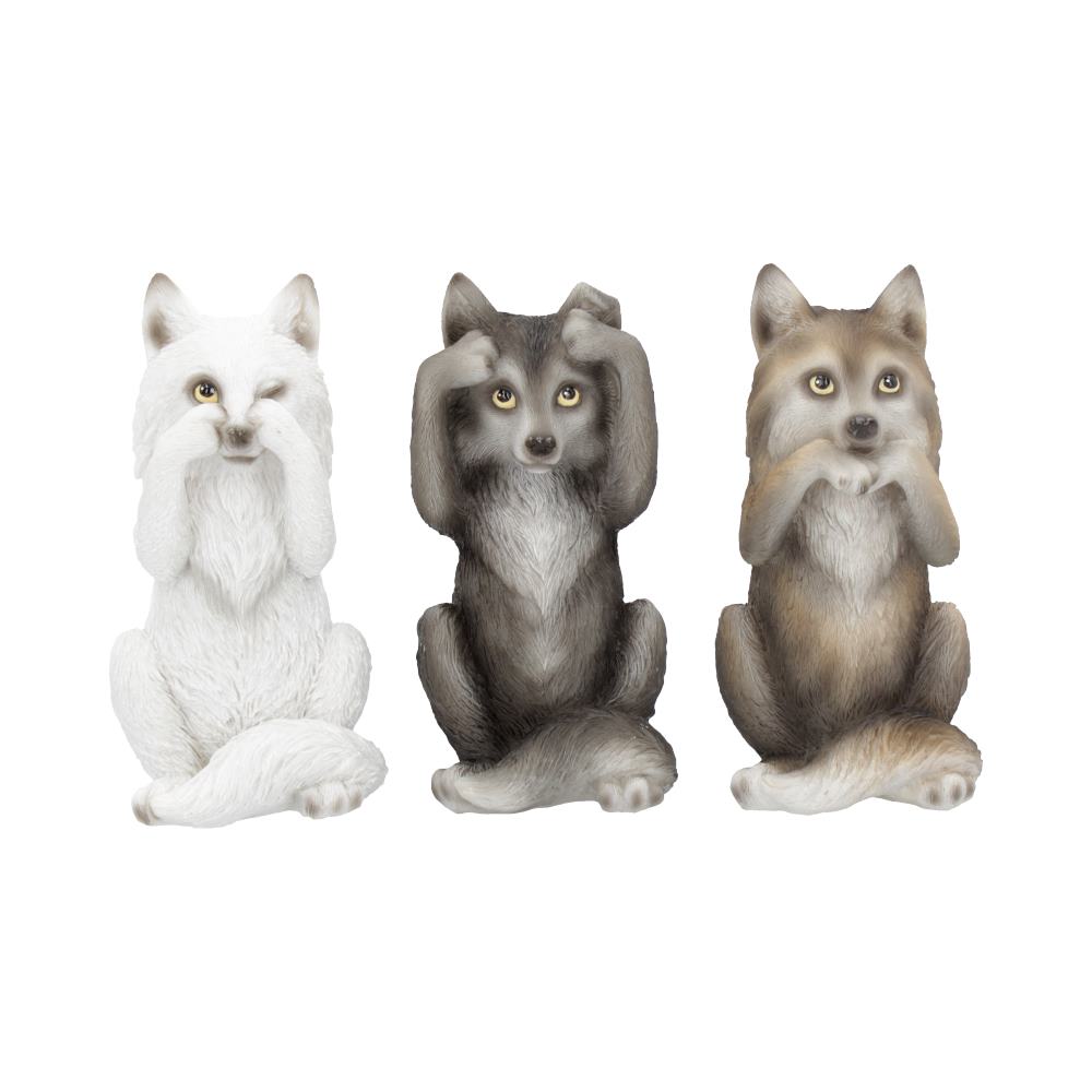 Three Wise Wolves 10cm