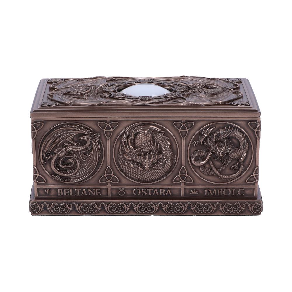 Dragons of the Sabbats Tarot Box Bronze 14.5cm