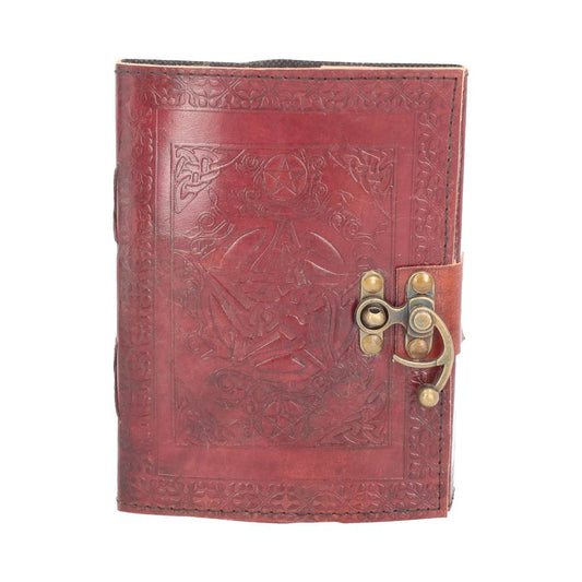 Pentagram Leather Journal w/lock 15 x 21cm